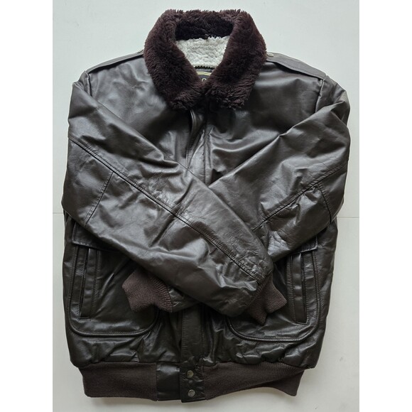 Cooper Other - Vintage Brown Real Leather Bomber Jacket Sherpa Lining Mens 42/L XT Fall Winter
